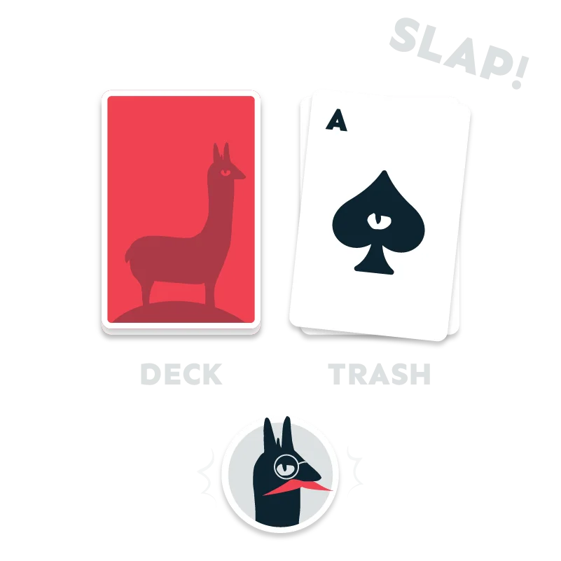 The VS screen: three llamas against you